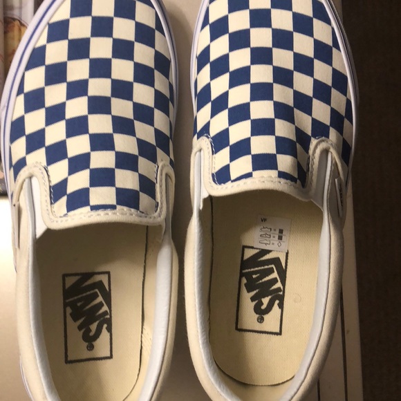 royal blue slip on vans